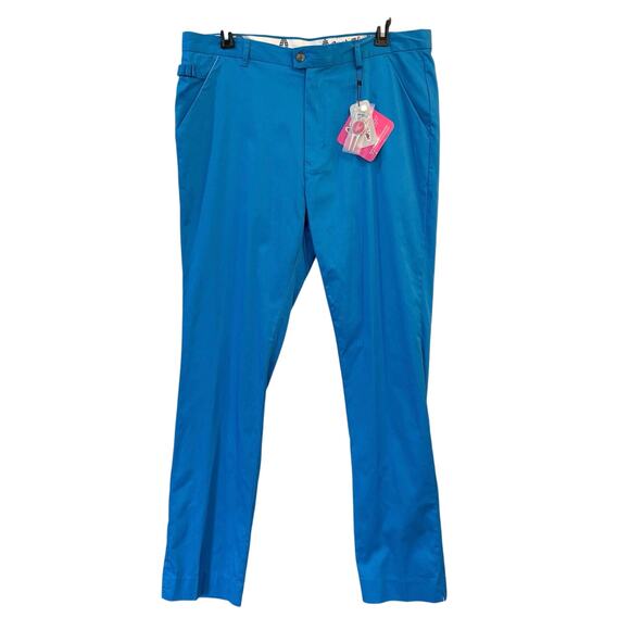 Royal and Awesome Golf Pant Size 40 x 34 NWT Bright Blue Solid Free Multitool - Picture 1 of 16
